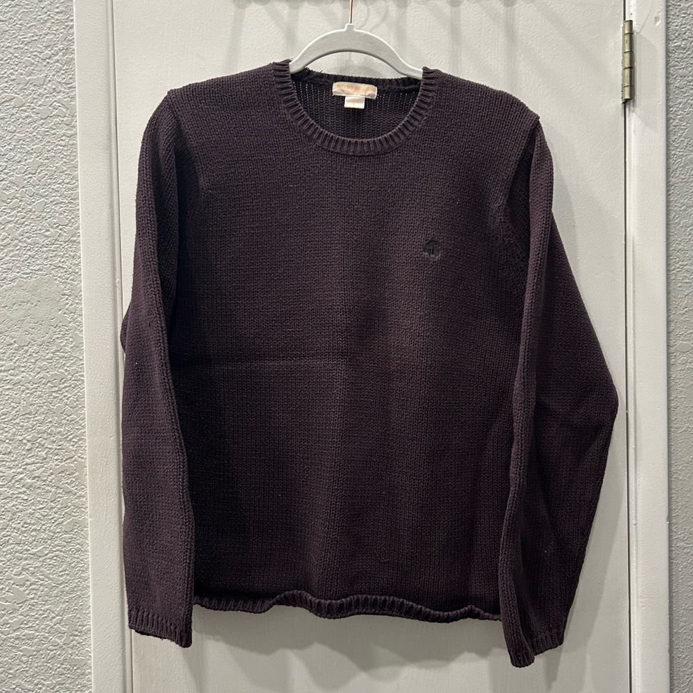 Unisex Brooks Brothers Dark Brown Crewneck Sweater